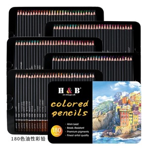 Ensemble de crayons de couleur 180 couleurs pour le <span class=keywords><strong>dessin</strong></span> et l'esquisse, outil d'art de puzzle pour enfants pour le graffiti au crayon - Product Image 2