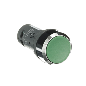 CP1-30G-11 Interruptor de botón pulsador Plano y verde, para paneles de control industrial - Product Image 1