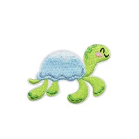 Patchs en tissu polyester personnalisables brodés sur le thème de la vie marine (Requin, Petit Poisson, Conque) pour la décoration de vêtements, Chine, Livraison en 7 jours