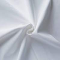 Vente en gros de linge de lit d'hôtel en satin tissé 250TC, polycoton, percale 40s, tissu uni blanc en rouleau, literie extra large