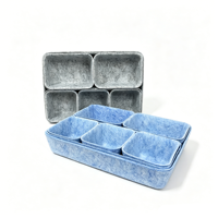 Organizador de Escritorio Modular Moderno Rectangular de Fieltro - Bandeja Versátil para un Espacio de Trabajo Ordenado con Diseño Impermeable y Ecológico