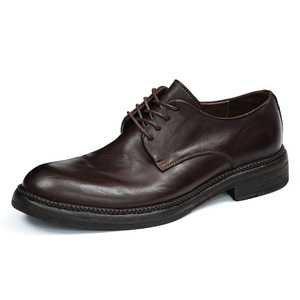 Nouvelles Chaussures en Cuir Décontractées pour Hommes, Sur Mesure, Meilleures Ventes, Imperméables, Semelles Épaisses en Caoutchouc, Finition Vernie, Fermeture à Lacets - Product Image 3