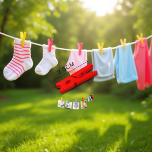 Ilan Mollette in Legno 2,5 Cm Rosse Confezione da 25 per Bucato e Lavori Artigianali - Product Image 3