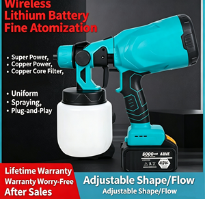 Pistola de Pintura Eléctrica Inalámbrica al Mejor Precio, Pistola de Pulverización con Batería de Litio y Ajuste de Flujo - Product Image 4