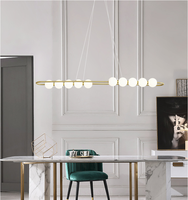 Lustre en cuivre et perles, luminaire suspendu nordique, design créatif et simple, éclairage de luxe pour salon