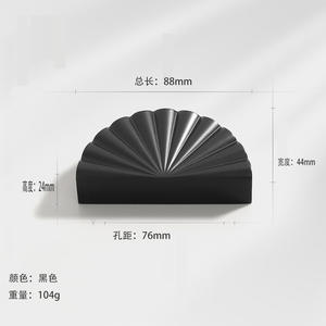 Modern Zinc Alloy Pull Handle for Semi-Circular Cabinet Doors Dresser <b>Drawer</b> Kitchen Use-Durable Easy Installation Bedroom Hotel - Product Image 2