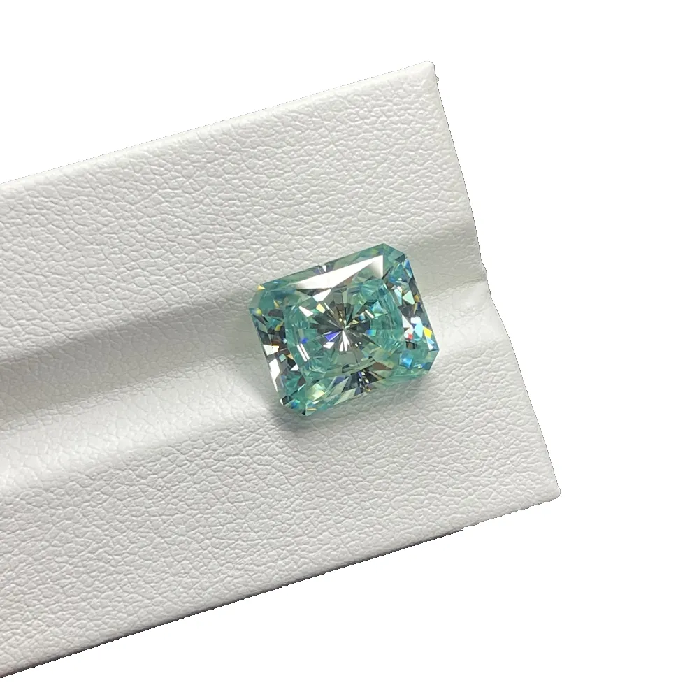 10x12mm großer Schmuck Edelstein VVS1 Lose hellblaue Moissan ite Diamond im Strahlungs schliff