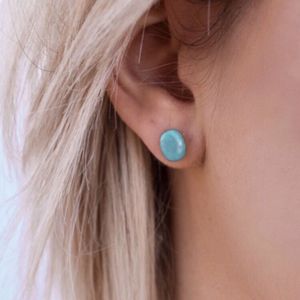 LS-B1160 Amazing Raw Green <strong>Turquoise</strong> <strong>Earring</strong> Gemstone <strong>Earring</strong> Natural Stone <strong>Stud</strong> <strong>Earring</strong> Cheap Wholesale - Product Image 4