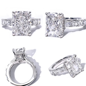 Tianyu đá quý phòng thí nghiệm kim cương D VS1 rạng rỡ cắt cvd với pt950 Nhẫn đính hôn forwomen món quà sinh nhật - Product Image 2