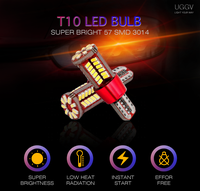 2 Stück Neue Canbus T10 57-SMD 3014 Weiße LED W5W 194 168 2825 Auto-Seitenkeilbeleuchtung Kfz-Ersatzteile für T15 T20