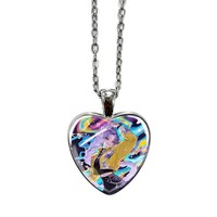 Collier Cœur en Métal pour Filles, Personnalisable par Sublimation, pour Cendres, Bijou Commémoratif, Pendentif Souvenir