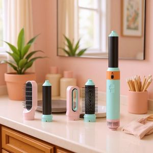 Sèche-cheveux électrique en plastique <span class=keywords><strong>SUPERA</strong></span> Ionic 6-en-1 60 000 tr/min 1000W, brosse à air chaud, bouclage, lissage, 3 vitesses, 3 températures - Product Image 4