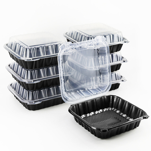 Take Away Food Container Clamshell Lunch Box Microwave Disposable Plate Mfpp Biodegradable Packaging Eco-Friendly For Camping