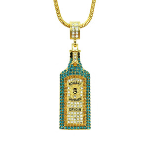 Collar con Colgante Geométrico en Forma de Botella, Estilo Hiphop Personalizado, Cadena de Serpiente, Collares para Hombre, Joyería Moderna al por Mayor - Product Image 5
