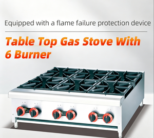 Commercial Kitchen Equipment Table <strong>Top</strong> Gas <strong>Stove</strong> 6 burner Gas Cooker <strong>Grill</strong> <strong>for</strong> Restaurant - Product Image 2