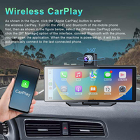 Autoradio 2DIN universel 10 pouces Linux avec Carplay, GPS, radio FM, Bluetooth, écran tactile, fonction d'aide à la marche arrière, placement sur tableau de bord