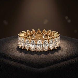Excellente bague en diamant de laboratoire taille marquise, argent sterling 925, or 9K 14K 18K, élégante pour femme, idéale pour fiançailles et bijoux fins - Product Image 3
