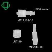 Raccords de tube Luer Lock médicaux en plastique, mâles, à raccord rapide 3/32" à 1/4", avec anneau de verrouillage rotatif, basse pression, anti-fuite