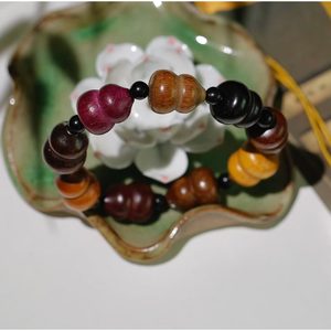 Multi Gourd Bracelet Rosewood Black <b>Spacer</b> Beads Unisex Everyday Wear Cultural Jewelry - Product Image 4