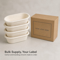 Joho Panier de levage en pulpe de bois pour pain au levain, compatible four, naturel, écologique, sûr, outil artisanal professionnel