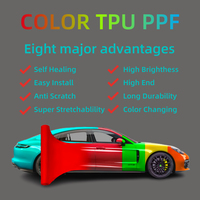 Película Protectora de Pintura para Automóviles TPU PPF de Color Personalizado, Cambia de Color, Autoregenerable, Antiarañazos, Protección UV e Infrarrojos
