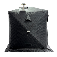Tente de sauna à vapeur automatique 4 saisons pour l'extérieur avec poêle, grande fenêtre, pour camping et pêche sur glace, tente de sauna portable