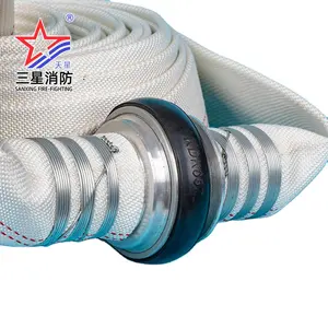 High Quality Flexible Reinforced Canvas Covered Layflat Fire Hose With Couplings And Durable Firefighting Equipment Accessory