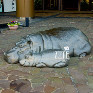 Garten dekoration im Freien Skulptur Messing Bronze <span class=keywords><strong>Hippo</strong></span> Statue - Product Image 3