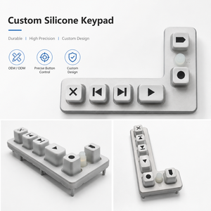 Tapis de boutons en silicone doux au toucher OEM ODM pour instruments électroniques et projets d'assemblage de modules de contrôle personnalisés - Product Image 1