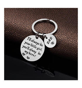 <span class=keywords><strong>Siempre</strong></span> seré <span class=keywords><strong>tu</strong></span> pequeña niña niño llavero regalo del Día del Padre llavero de hija Hijo para padre - Product Image 6