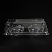 Boîte à tartelettes en plastique transparent, mini boîtes à cupcakes, boîte à double compartiment pour cadeaux de mariage, anniversaire, fournitures de pâtisserie au fromage, aliments