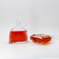 Bouteille en verre transparente mate de 375 ml du fabricant pour whisky, gin, rhum, tequila, vodka, avec gravure et bouchon, pour boissons alcoolisées