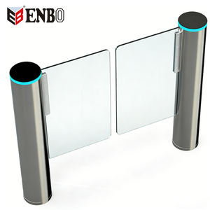 Barrière pivotante à haute vitesse en acier inoxydable 304 IP68 avec contrôle d'accès RFID QR pour entrée de supermarché - Product Image 1