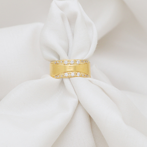 Fashion Women's 18K Gold Plated Sterling Silver Gemstone <b>Ring</b> for <b>Wedding</b> & Party Occasions - Product Image 2