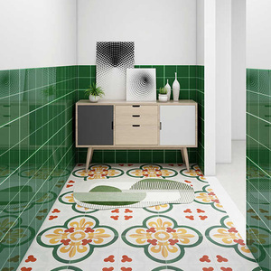 Hoa Nhỏ Gạch 300X300 Màu Sắc Phong Cách Sân Vườn Gạch Ban Công Phòng Tắm Nhà Bếp Retro Cá Tính Sàn Tường Gạch - Product Image 5