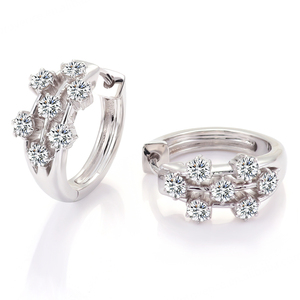 18K 14K 10K White Gold DEF VVS Lab Grown Diamond Fashion <b>Earrings</b> New Design Daily Wear Korean <b>Earrings</b> Card <b>Magnetic</b> <b>Earrings</b> - Product Image 1