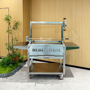 Barbacoa de acero inoxidable para exteriores, parrilla grande para carne y carbón, parrilla interior de Santa María - Product Image 6