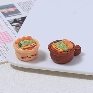 Usine <span class=keywords><strong>pas</strong></span> <span class=keywords><strong>cher</strong></span> prix résine artisanat en gros 3D mignon dessin animé chat légume Figurine résine Animal pour la décoration de la maison - Product Image 4