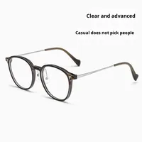Monture de thé marron ultra-léger pour femmes Lunettes de myopie anti-lumière bleue optimales Diamant Danyang Montures de lunettes optiques