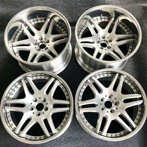 Rueda Forjada <span class=keywords><strong>de</strong></span> 2 Piezas en Plata Pulida, Inspirada en las Clásicas Marcas JDM VIP, 18-20 Pulgadas para <span class=keywords><strong>Lexus</strong></span> y Mercedes Tuning - Product Image 1