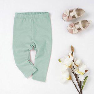 กางเกงเลกกิ้งเด็กผู้หญิงแบบเรียบ ยืดหยุ่นสูง ไซส์ 0-4 ปี ผ้าริบถัก ทอจากฝ้ายออร์แกนิค กางเกงจ็อกกิ้งเด็กวัยหัดเดิน สำหรับฤดูใบไม้ร่วงและฤดูหนาว สินค้ามาใหม่ - Product Image 6