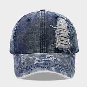 Gorra de Béisbol de Moda con Efecto Desgastado y Suave, Gorra de Béisbol de Mezclilla con Aspecto Desgastado - Product Image 4