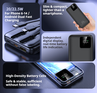 Batterie externe 10000 mAh pour l'extérieur, charge rapide 22,5 W, avec écran LED, pour une utilisation portable en extérieur