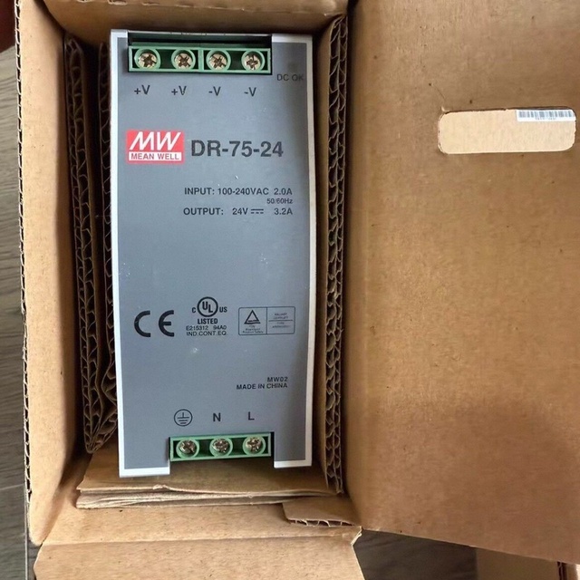 DR-75-24 DR Series 24V 3.2A 100-240VAC Power Supply PLC