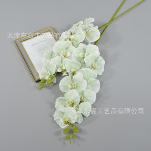 ดอกกล้วยไม้ฟาแลนนอปซิสจำลอง 9 หัว ก้านเดี่ยว สีขาวนม ของ Dongchen Crafts ดอกไม้ประดิษฐ์สำหรับตกแต่งบ้านและงานแต่งงาน - Product Image 3