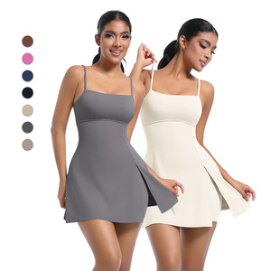 7080กระโปรงแขนกุดระบายอากาศได้ดีของผู้หญิงกระโปรงกอล์ฟหลังเปิดหลังชุดวิ่งเล่นเทนนิสโยคะสำหรับฤดูร้อน - Product Image 2