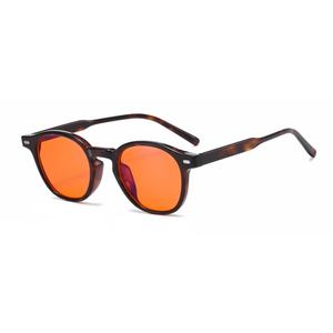 Gafas Ópticas <span class=keywords><strong>Vogue</strong></span> 2026 con Armazón Redondo de TR90 y Acetato, <span class=keywords><strong>Lentes</strong></span> Rojo Anaranjado, Bloqueador de Luz Azul - Product Image 3
