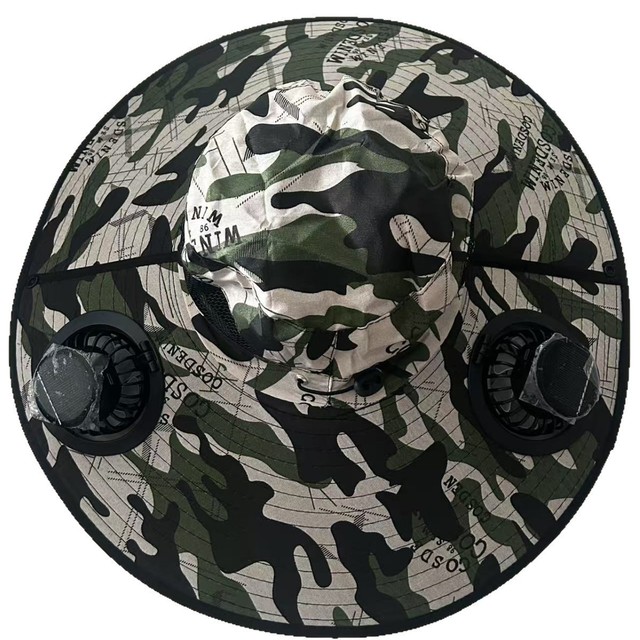 2025 Wide Brim Sun Hat with 2 Solar Fan,Sun Bucket Hat for Fishing Outdoor Hiking Camping Casual Air Conditioning Hat