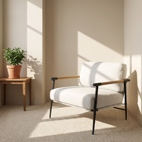 Fauteuil d'appoint nordique ergonomique moderne, fauteuil en velours rembourré pour salon, fauteuil de loisirs pour hôtel et appartement