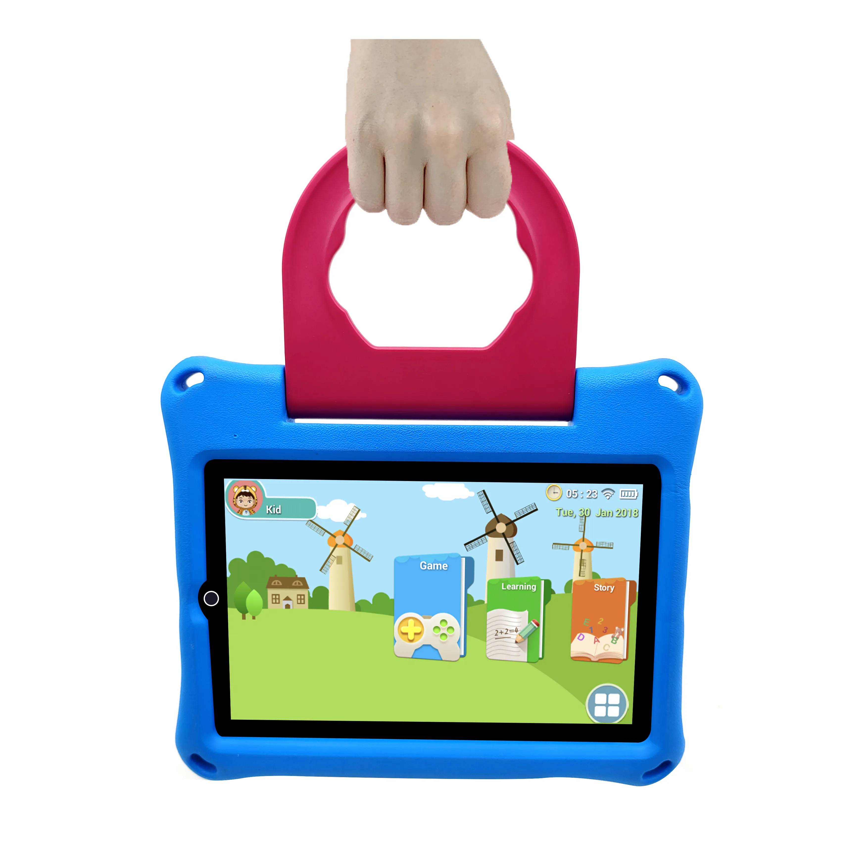 7 inch Kids Tablets iWawa APP Pre-Installed Android 11 OS 360 Adjustable Kid-Proof Case Parent Control 2.4G/5G WiFi kids tab